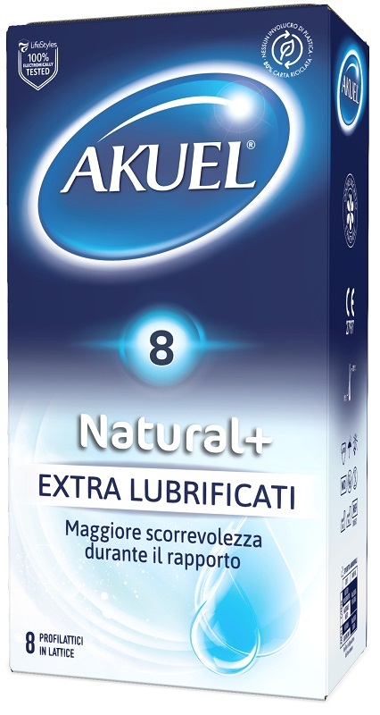 AKUEL NATURAL+ EXTRALUBRIFICATI 8 PEZZI