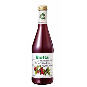 BIOTTA SUCCO MIRTILLI ROSSI BIO 500 ml
