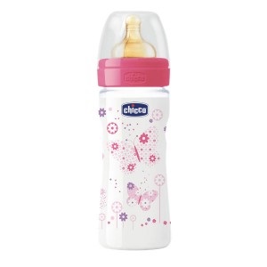 CHICCO BIBERON 250 ml GIRL CAUCCIU FR