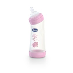 CHICCO BIBERON ANGOLATO GIRL SILICONE