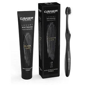 CURASEPT BLACK LUXURY WHITENING DENTIFRICIO + SPAZZOLINO