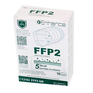 ENHANCE MASCHERINA FFP2 5 STRATI 10 PEZZI