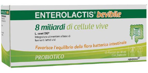 ENTEROLACTIS BEVIBILE 12 FLACONCINI