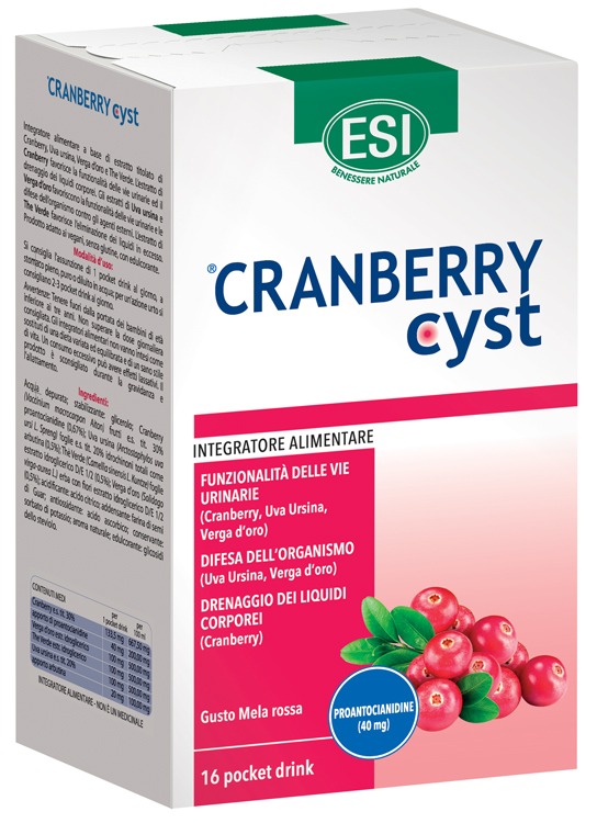 ESI CRANBERRY CYST 16 POCK DRINK