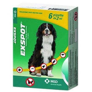 EXSPOT 6 PIPETTE 2 ML ANTIPARASSITARIO CANI