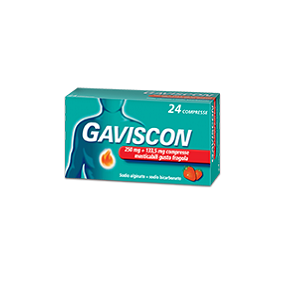 GAVISCON 24 COMPRESSE FRAGOLA 250 + 133,5 mg