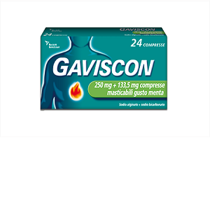 GAVISCON 24 COMPRESSE MENTA 250 + 133,5 mg