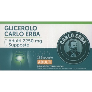GLICEROLO ADULTI 18 SUPPOSTE 2250 mg