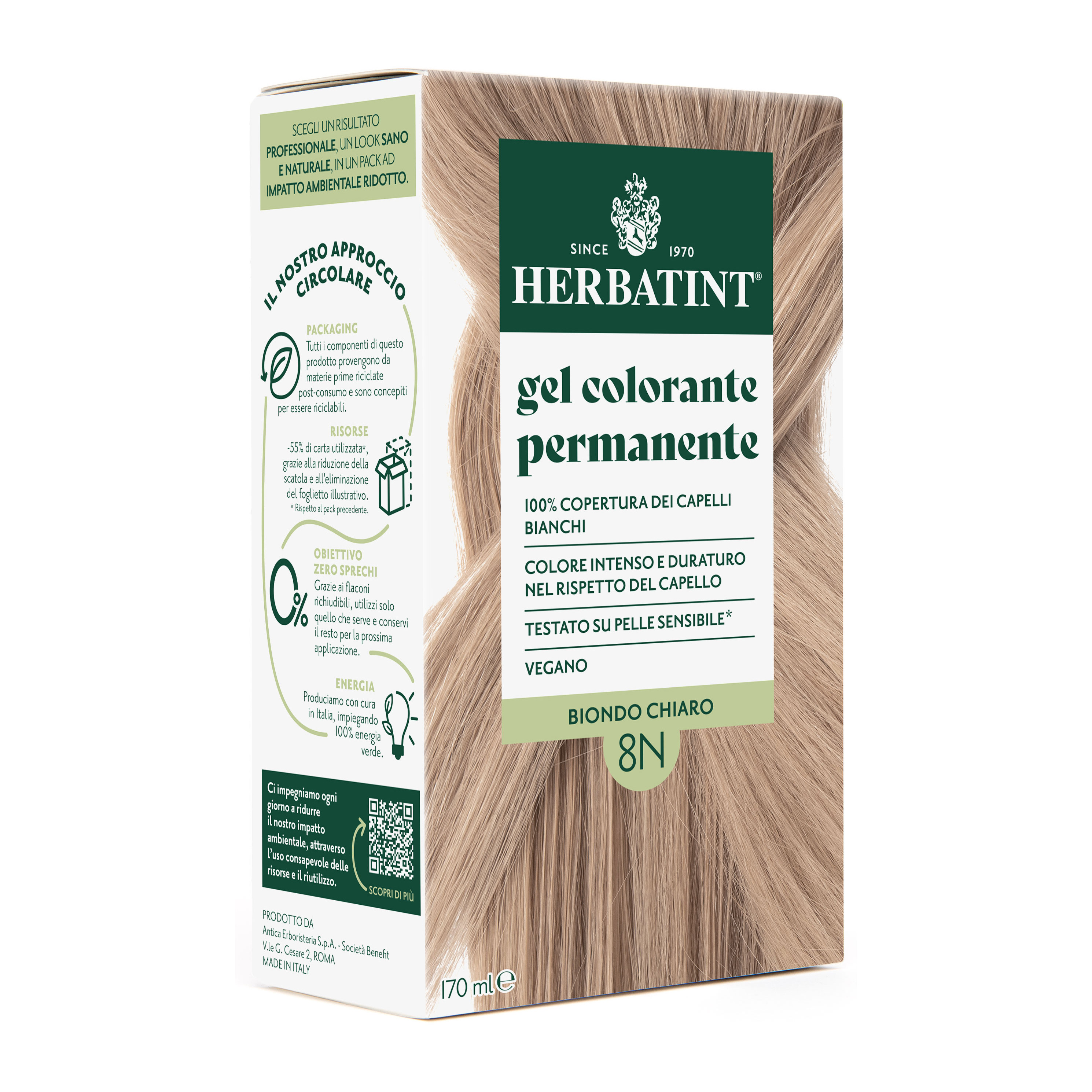 HERBATINT 8N BIONDO CHIARO 170ML