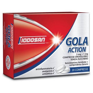 IODOSAN GOLA ACTION Compresse Orosolubili 3 mg + 1 mg