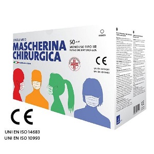 MASCHERINA CHIRURGICA PROTEZIONE CIVILE 50 PEZZI