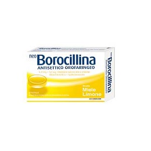 NEOBOROCILLINA ANTISETTICO OROFARINGEO 16 PASTIGLIE Miele Limone