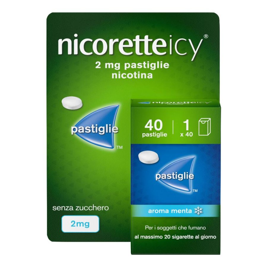 NICORETTEICY 40 PASTIGLIE 2 MG