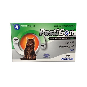 PESTIGON SPOTON 4 PIPETTE 50 mg GATTO