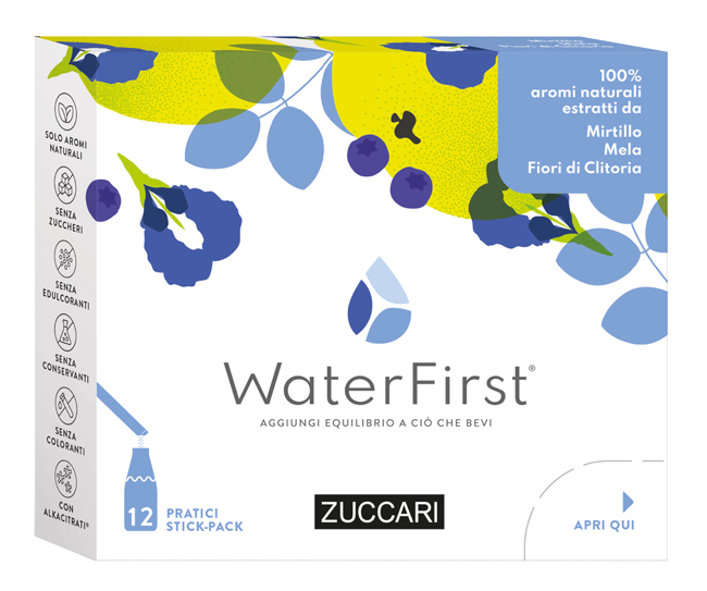 ZUCCARI WATERFIRST MIRTILLO MELA FIORI CLITORIA 12 STICK