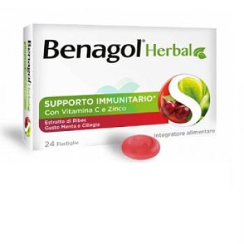 BENAGOL HERBAL MENTA CILIEGIA 24 PASTIGLIE