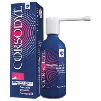 CORSODYL SPRAY 60 ML 200 MG-100 M