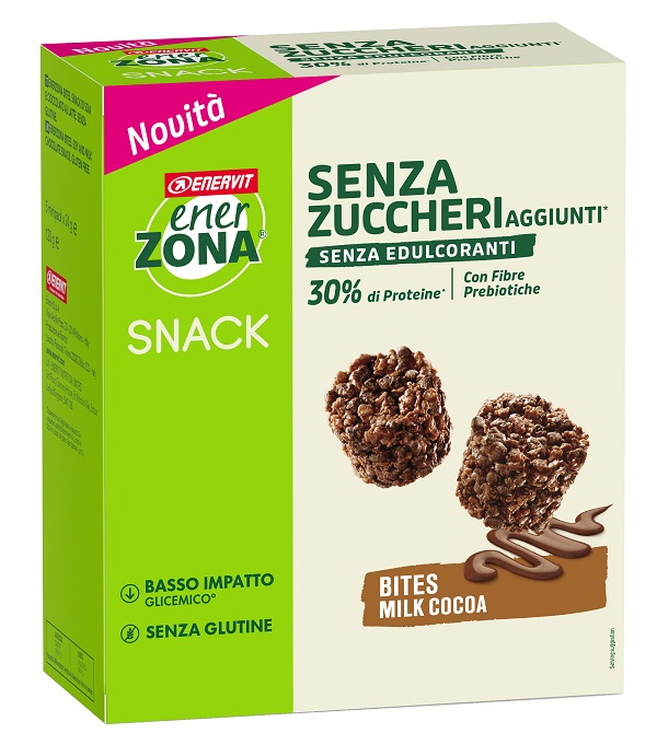 ENERZONA BITES MILK COCOA SENZA ZUCCHERO