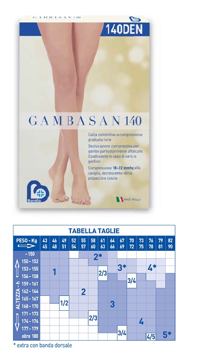 GAMBASAN 140 CALZA AREG 4 NERO