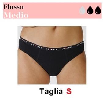 LOVABLE SLIP FLUSSO MEDIO NERO TG S