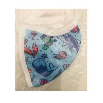 MASCHERINA BAMBINI LAVABILE PESCIOLINI