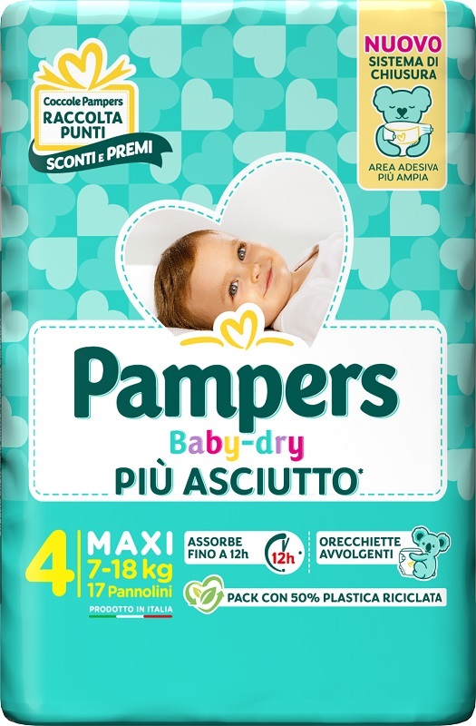 PAMPERS BD DOWNCOUNT MAXI 17 PEZZI